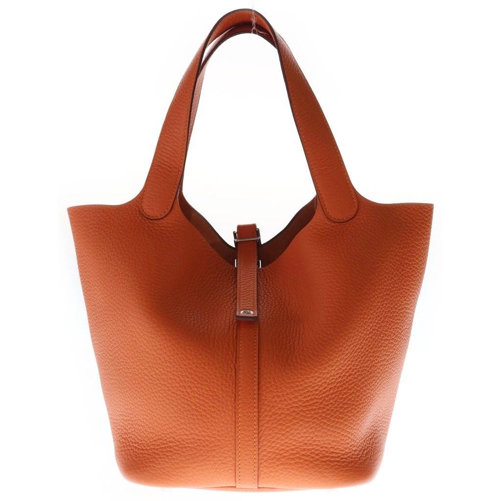 HERMES (エルメス) ピコタンMM トリヨンクレマンス レザー オレンジ シルバー金具 K刻印