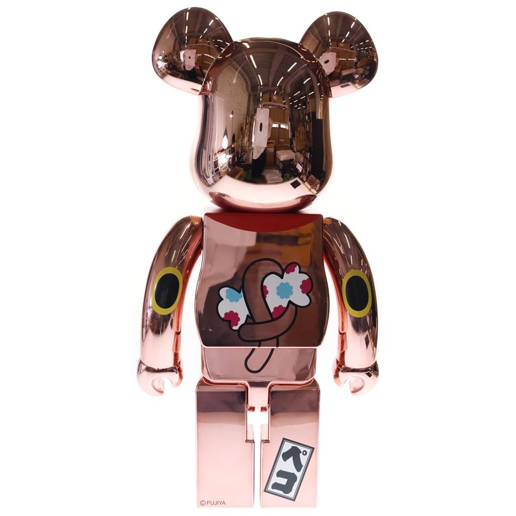 BE@RBRICK 招き猫 ペコちゃん 金運 ダブル小判 桃金メッキ 1000％ MEDICOM TOY - BE@RBRICK 招き猫 ペコちゃん 金運 ダブル小判 桃