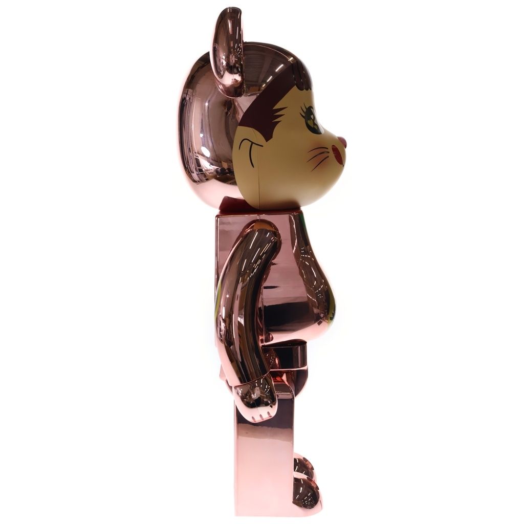 BE@RBRICK 招き猫 ペコちゃん 金運 ダブル小判 桃金メッキ 1000％ MEDICOM TOY - BE@RBRICK 招き猫 ペコちゃん 金運 ダブル小判 桃