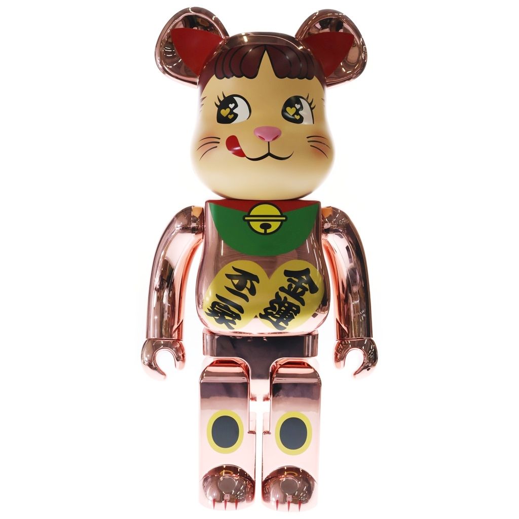 BE@RBRICK (ベアブリック) ×不二家 ペコちゃん 招き猫 金運ダブル小判