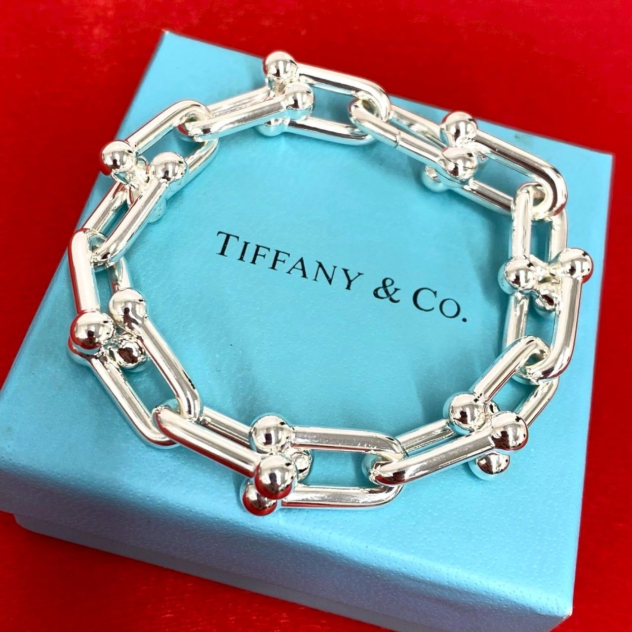 極 美品 TIFFANY&Co. ティファニー ハードウェア ラージリンク