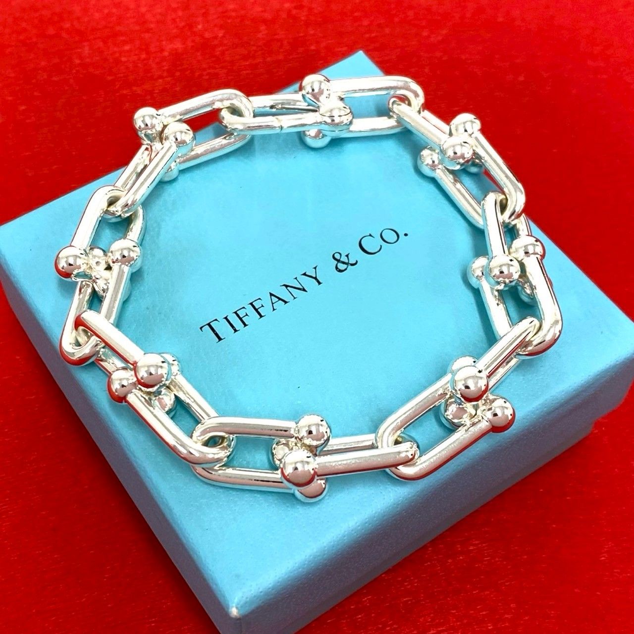 極 美品 TIFFANY&Co. ティファニー ハードウェア ラージリンク