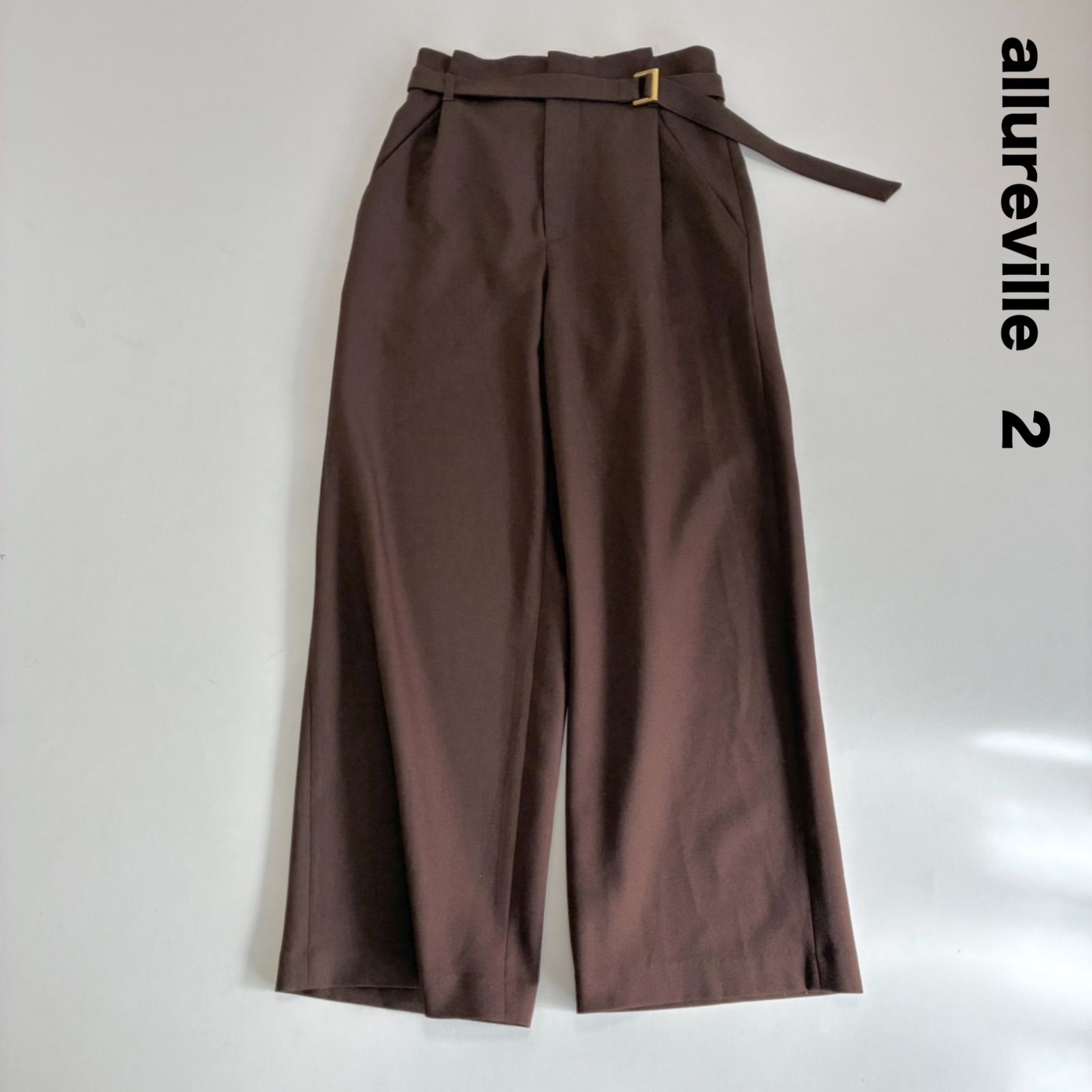 allureville アルアバイル☆ウールライクフランネルヨークレスパンツ
