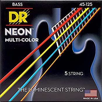 【中古】 DR ベース弦 5弦 NEON ニッケルメッキ マルチ カラー コーテッド .045-.125 NMCB5-45