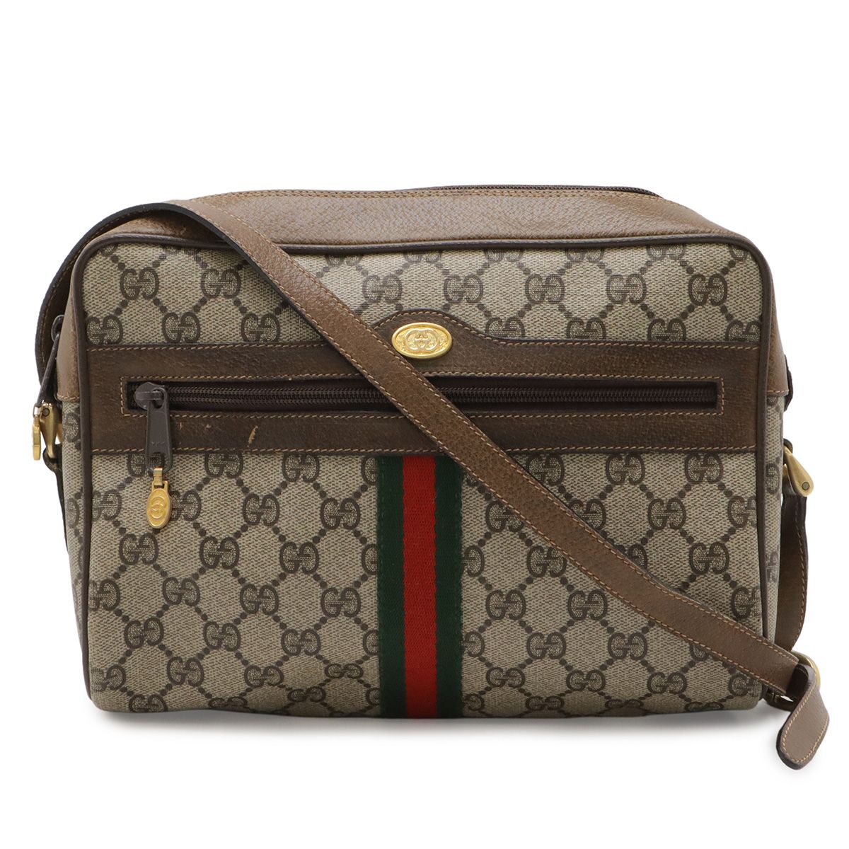 GUCCI グッチ GG プラス レザー ショルダー バッグ バッグ グッチ