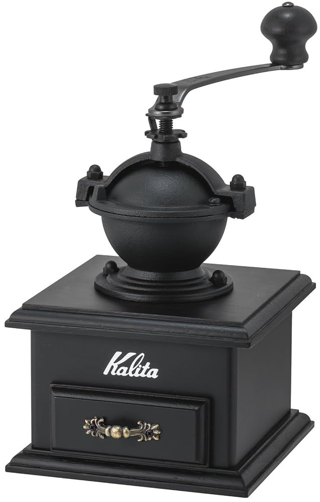 カリタ Kalita コーヒーミル クラシックミルBK #42203 手挽き 木製 粗さ調整 グラインダー ブラック レトロ アウトドア キャンプ