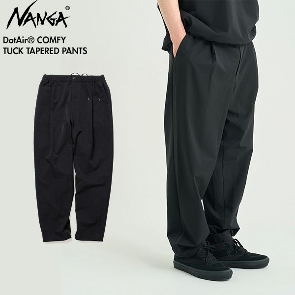 [2026最新モデル]NANGA ナンガ N2500-1D333A ドットエア コンフィー タック テーパードパンツ DotAir COMFY PBLK XL