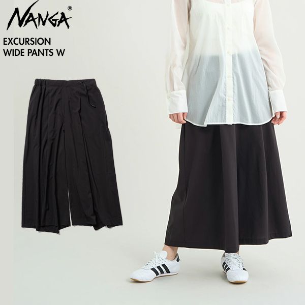 [2026最新モデル]NANGA ナンガ N2501-1D409B エクスカーション ワイドパンツ ウィメンズ EXCURSION W BLK WM