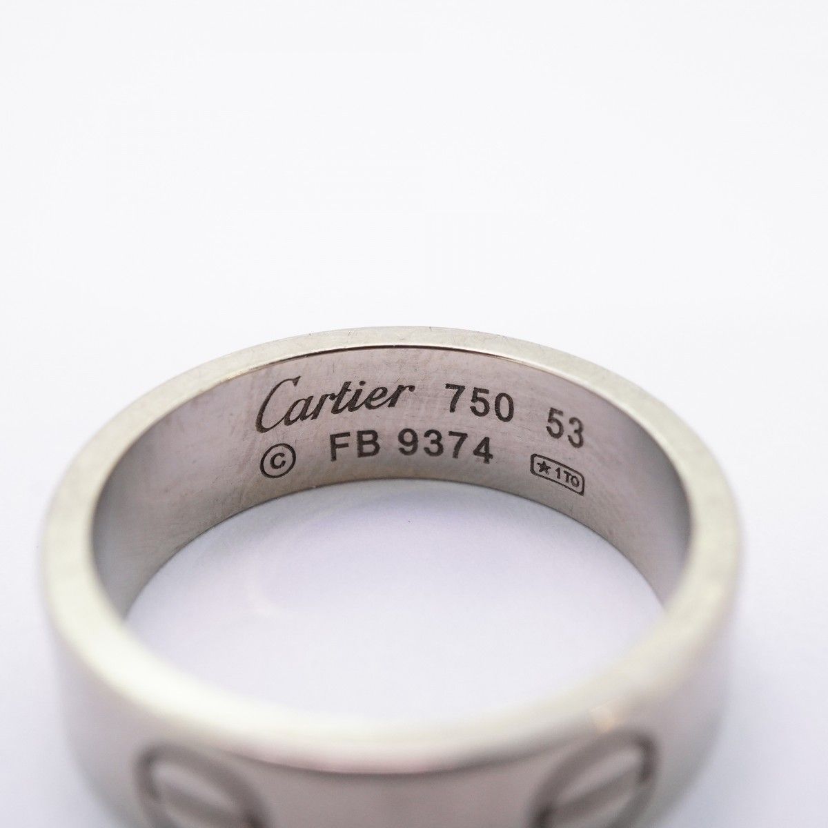【6jdb0799】カルティエ リング ラブ K18WG ホワイトゴールド ＃53【中古】レディース