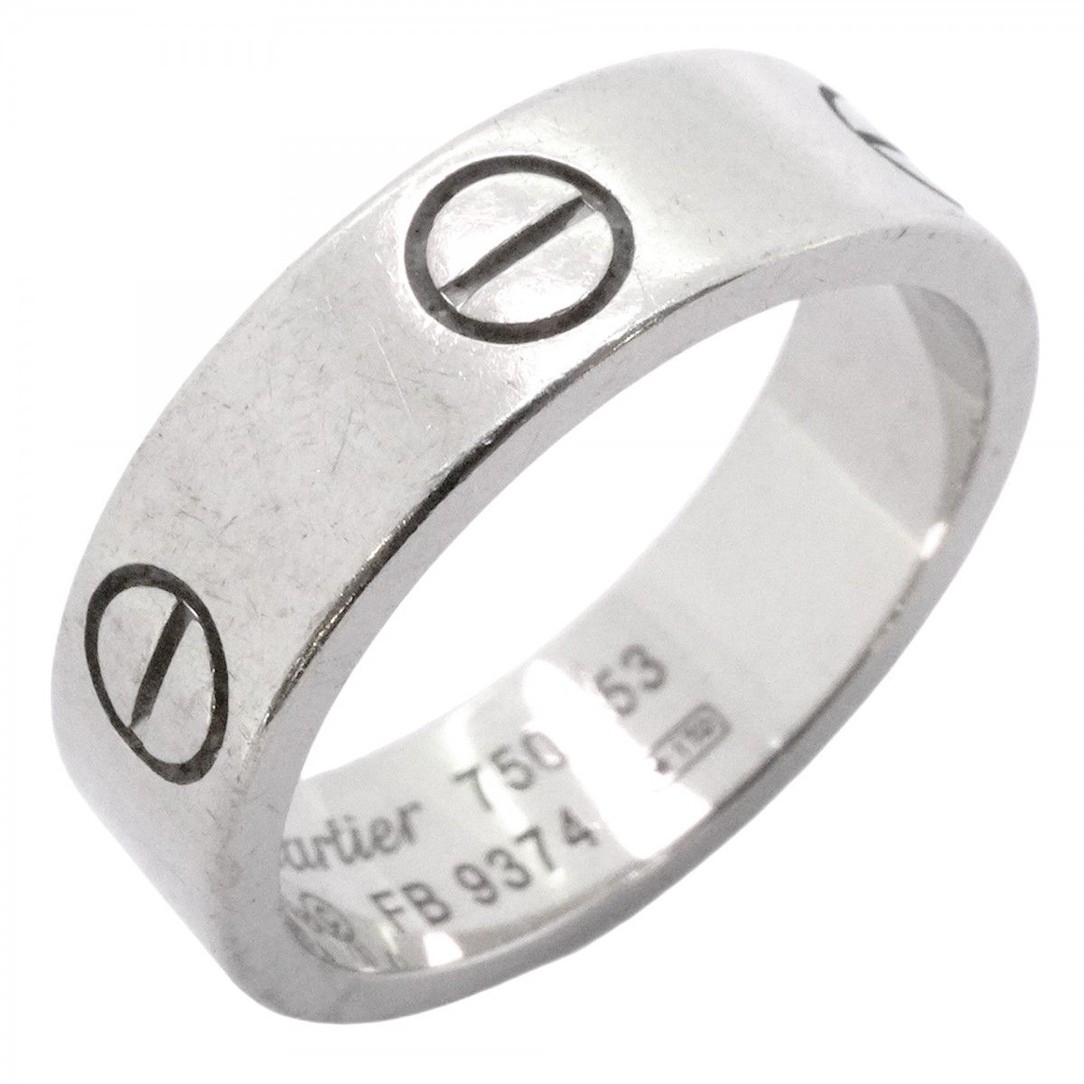 【6jdb0799】カルティエ リング ラブ K18WG ホワイトゴールド ＃53【中古】レディース