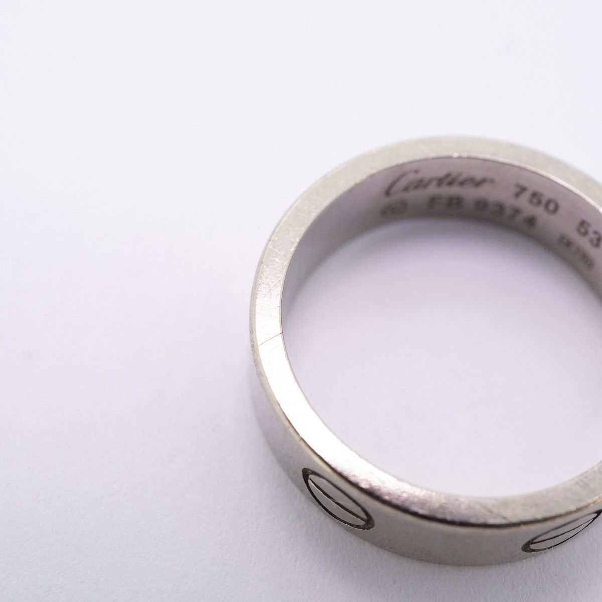 【6jdb0799】カルティエ リング ラブ K18WG ホワイトゴールド ＃53【中古】レディース