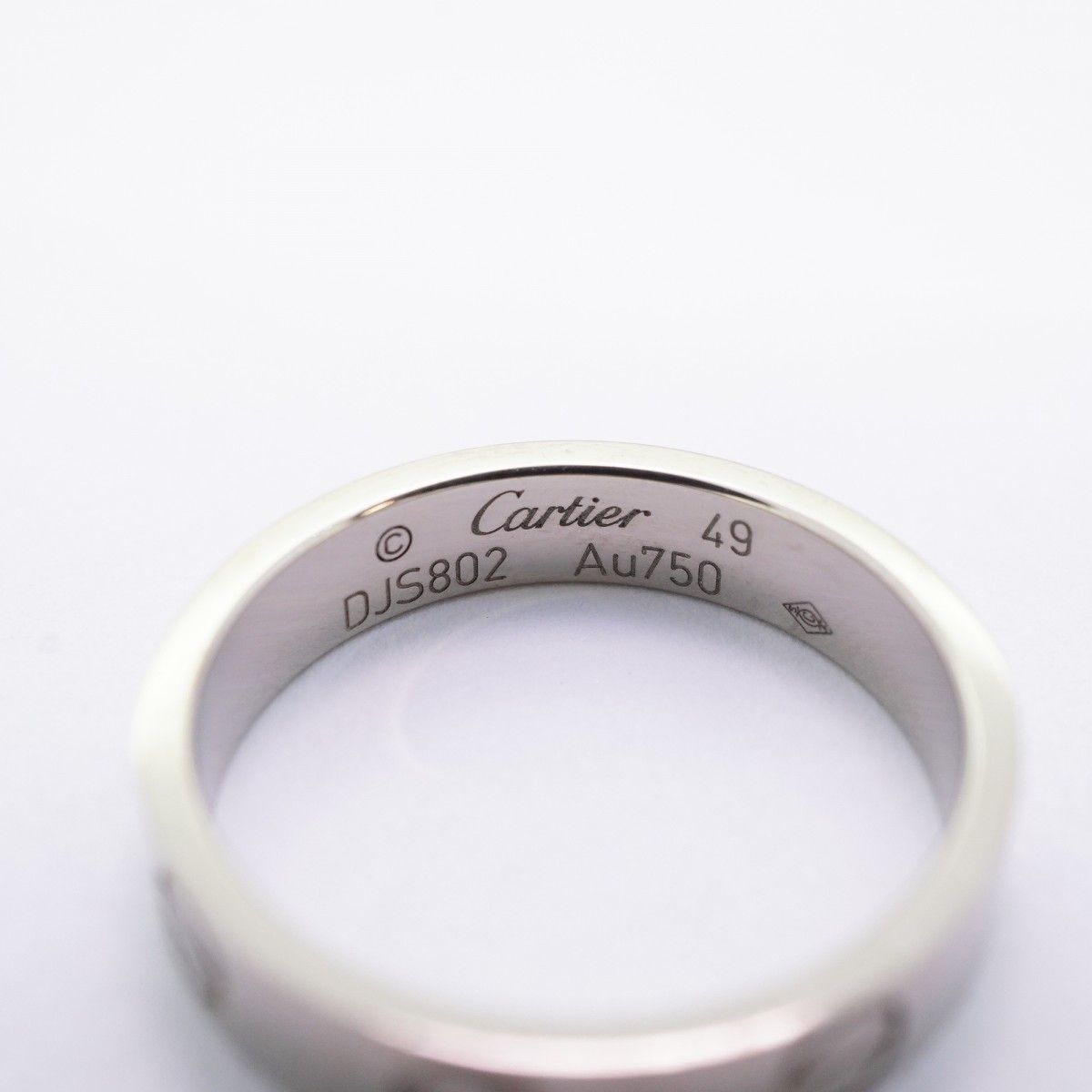 【6jdb0802】カルティエ リング ラブ K18WG ホワイトゴールド ＃49【中古】レディース