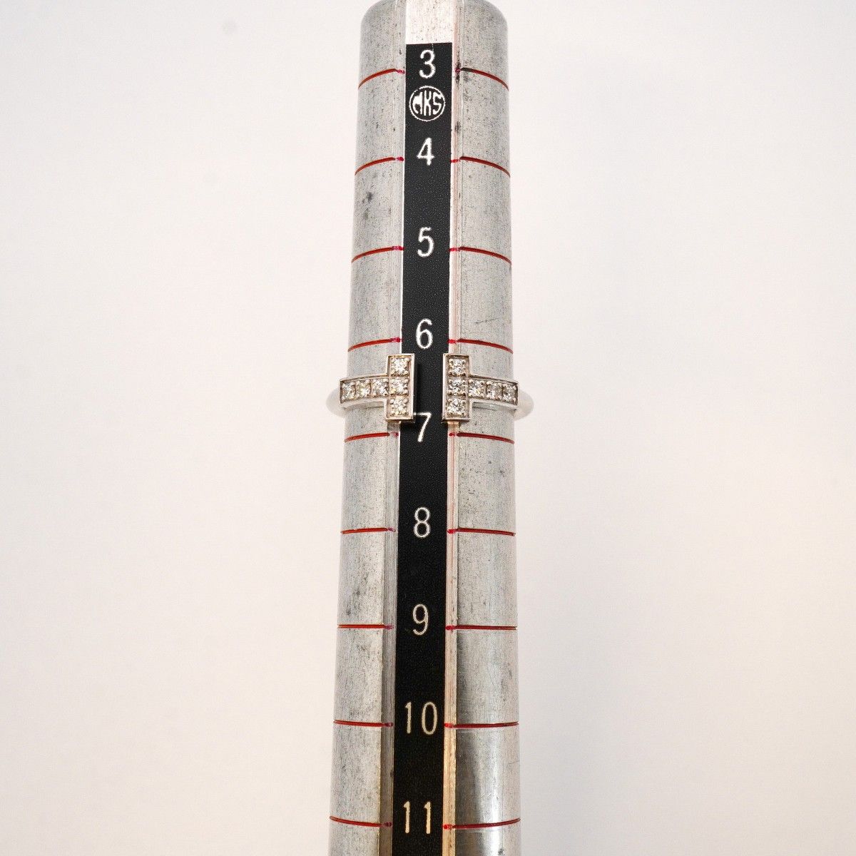 【6jdb0830】ティファニー リング Tワイヤー K18WG ホワイトゴールド ダイヤモンド 6.5号【中古】レディース 【6jdb0830】ティファニー リング Tワイヤー K18WG ホワイトゴールド ダイヤモンド 6.5号【中古】レディース