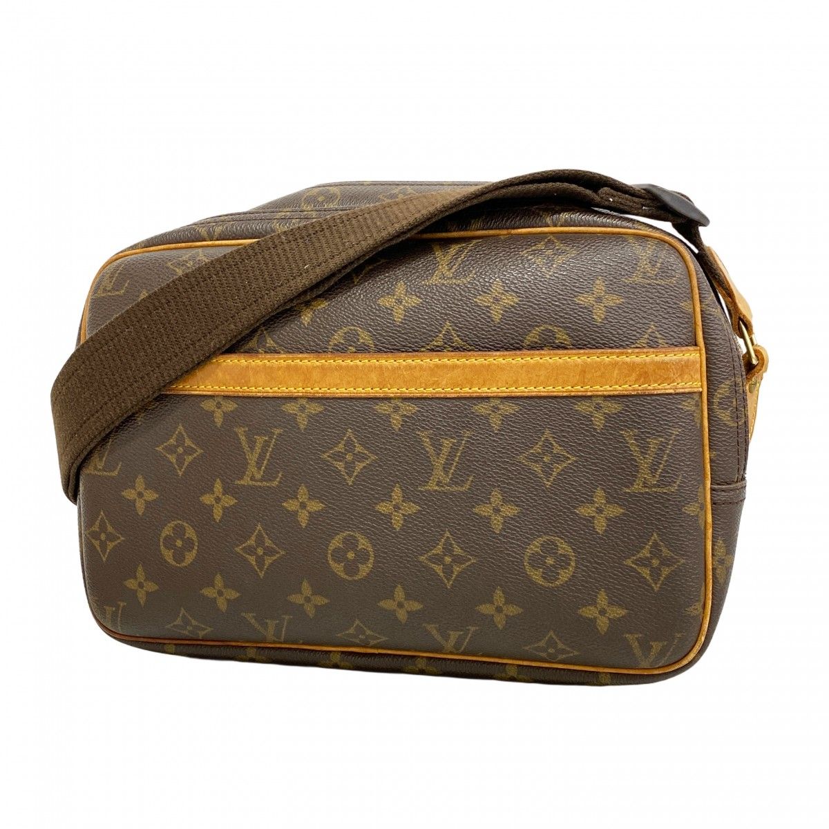 【6ea0395】ルイヴィトン ショルダーバッグ モノグラム リポーターPM M45254 ブラウン【中古】レディース
