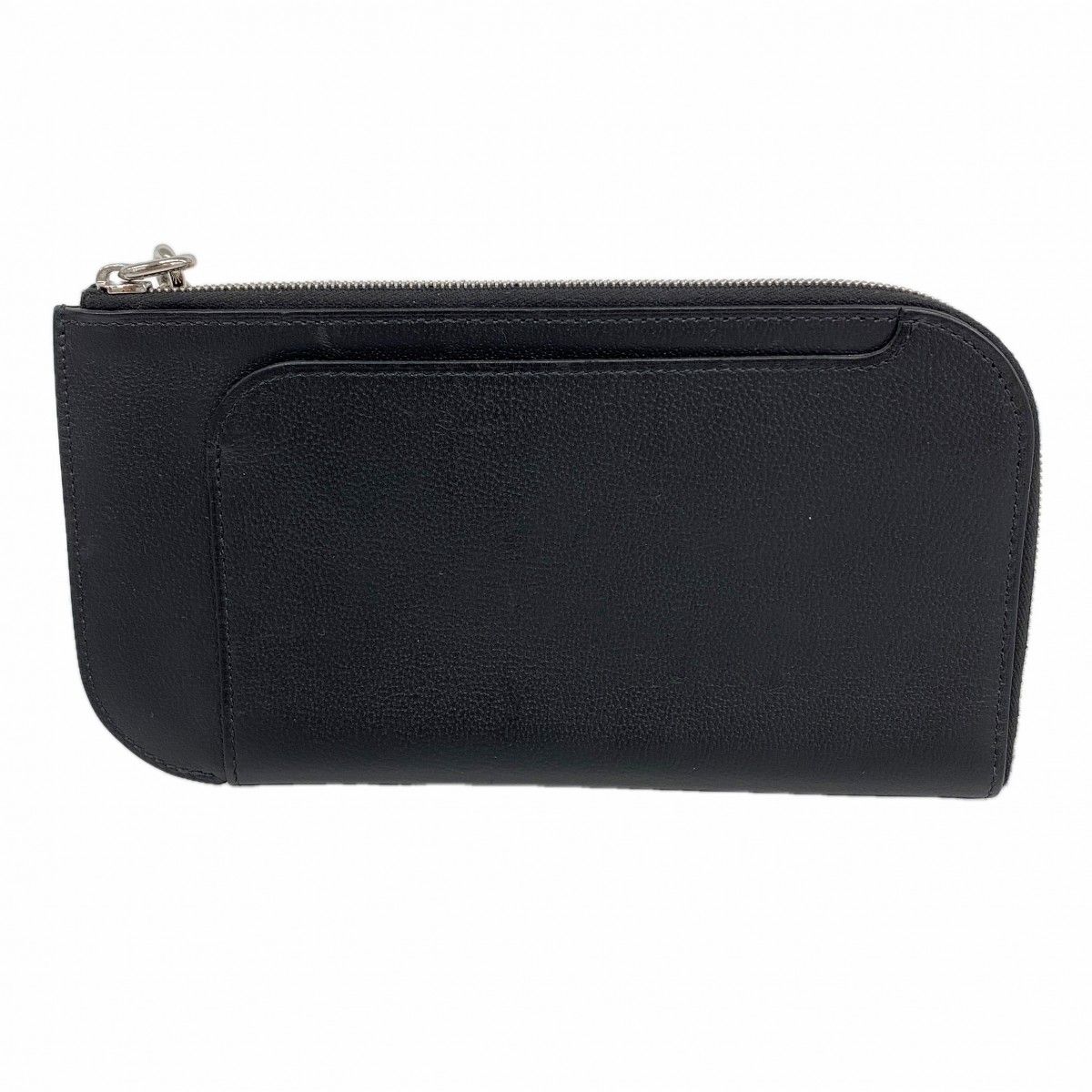 【6eb0508】エルメス ポーチ ストラップGM エバーカラー ブラック シルバー金具 Z刻印【中古】メンズ レディース ユニセックス