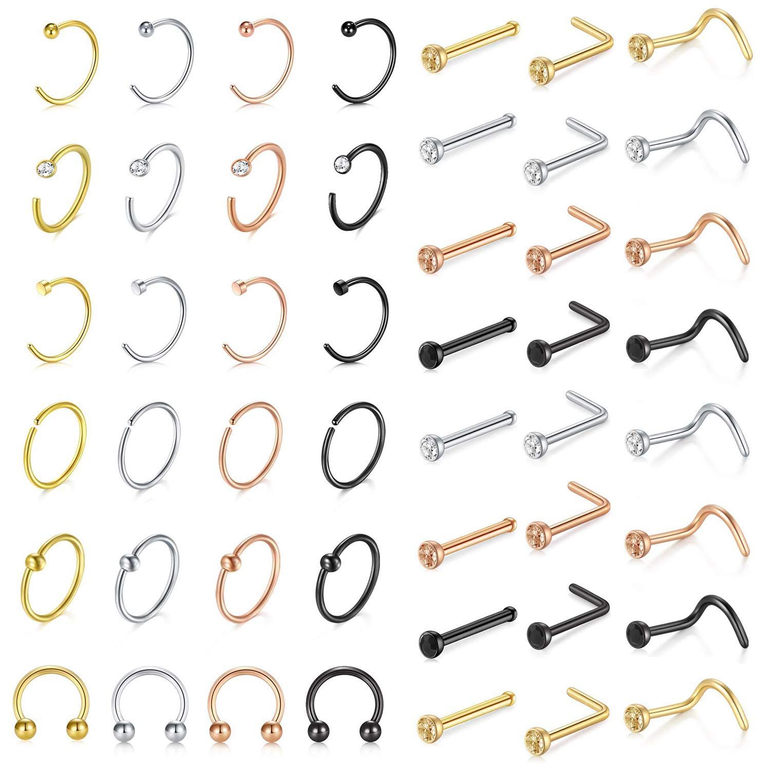 【数量限定】リング 鼻ピ フェイクピアス ステンレス フープピアスリング イヤリング 18g ロックパンクゴシック ファション 鼻ピアス アクセサリー 男女兼用
