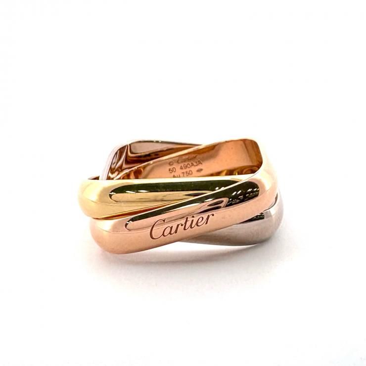 CARTIER トリニティ クッション リング クラシックモデル 指輪 #50 K18