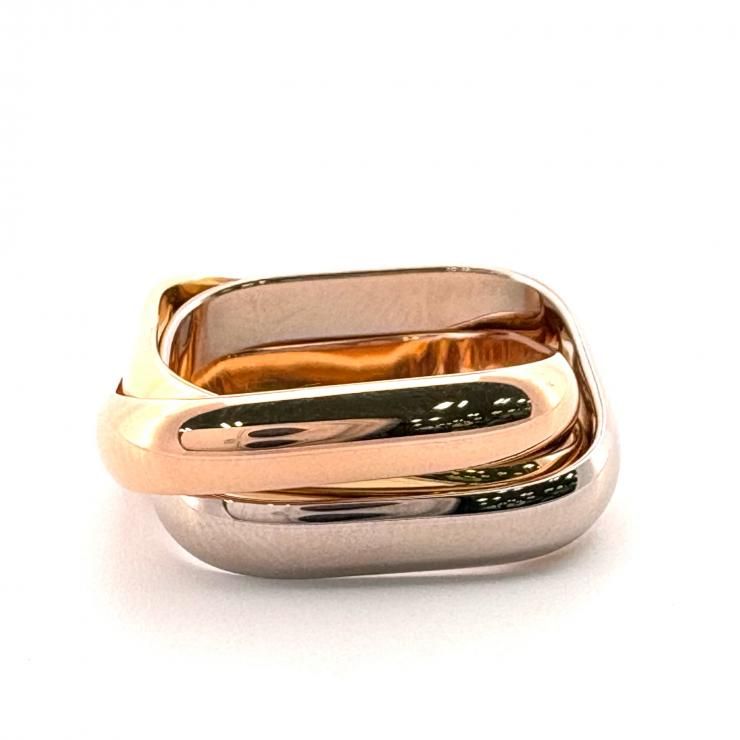 CARTIER トリニティ クッション リング クラシックモデル 指輪 #50 K18
