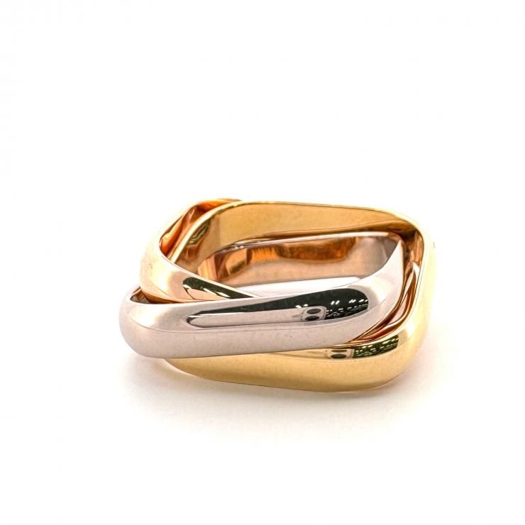CARTIER トリニティ クッション リング クラシックモデル 指輪 #50 K18