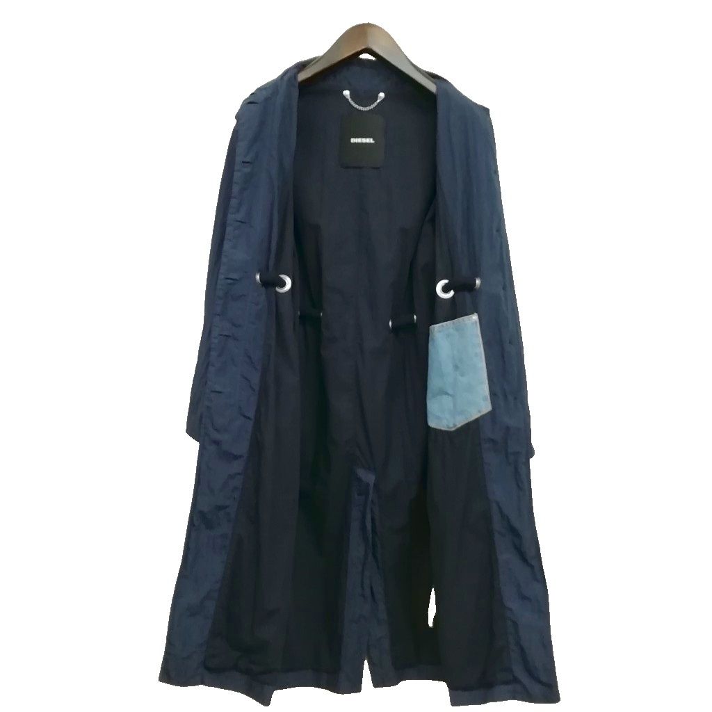 Diesel スプリングコート ナイロン XL 新品未使用品 ディーゼル DIESEL コットン ナイロン スプリング コート XXS ネイビー