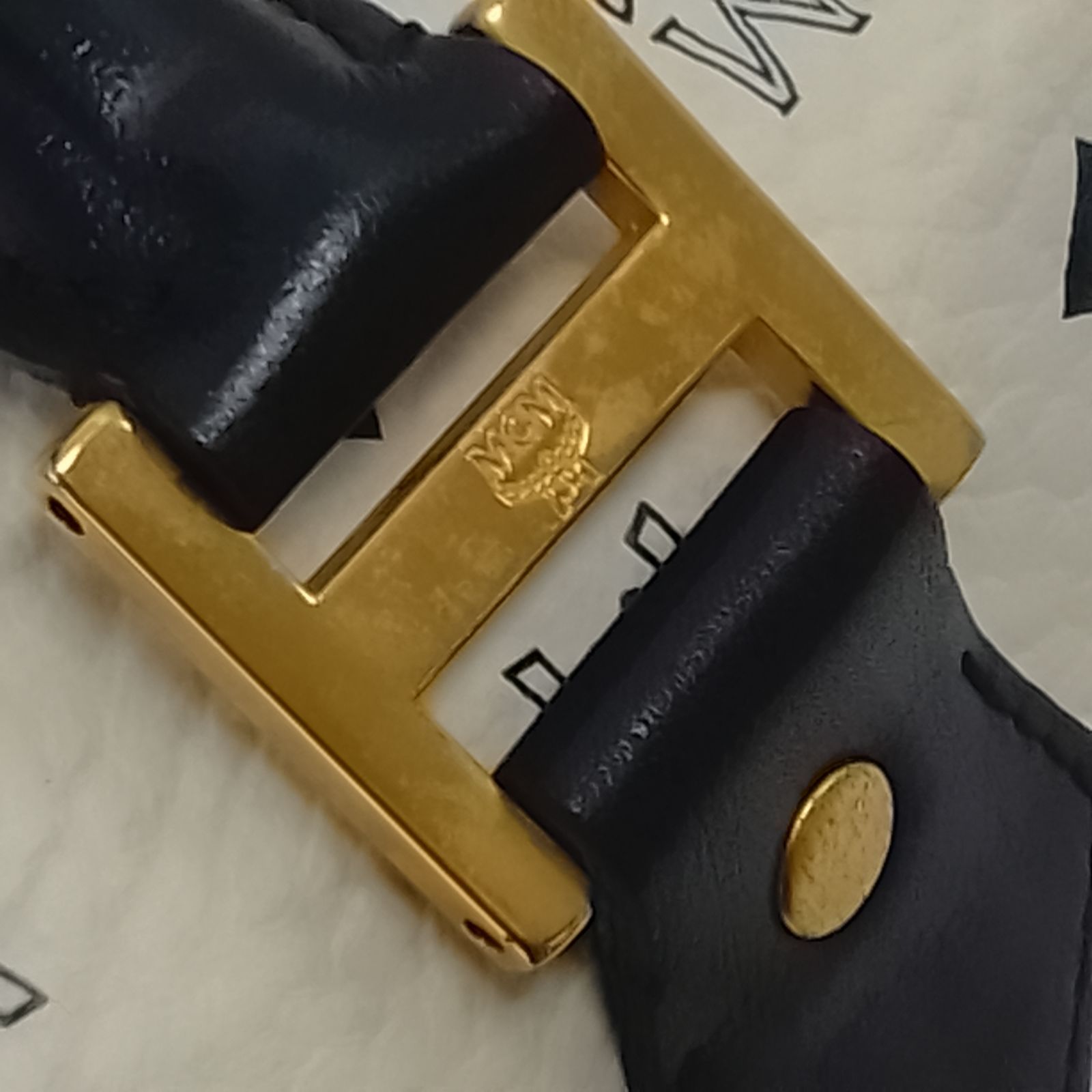 AVA07 MCM ミニボストンバッグ ハンドバッグ ゴールド金具 ヴィセトス 