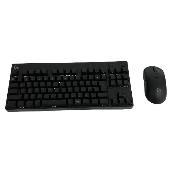 logicool G-PKB-002LNd YU0039 PRO ゲーミングキーボード 有線 テンキーレス MR0104 Pro ワイヤレス ゲーミング マウス セット 中古 T11175644