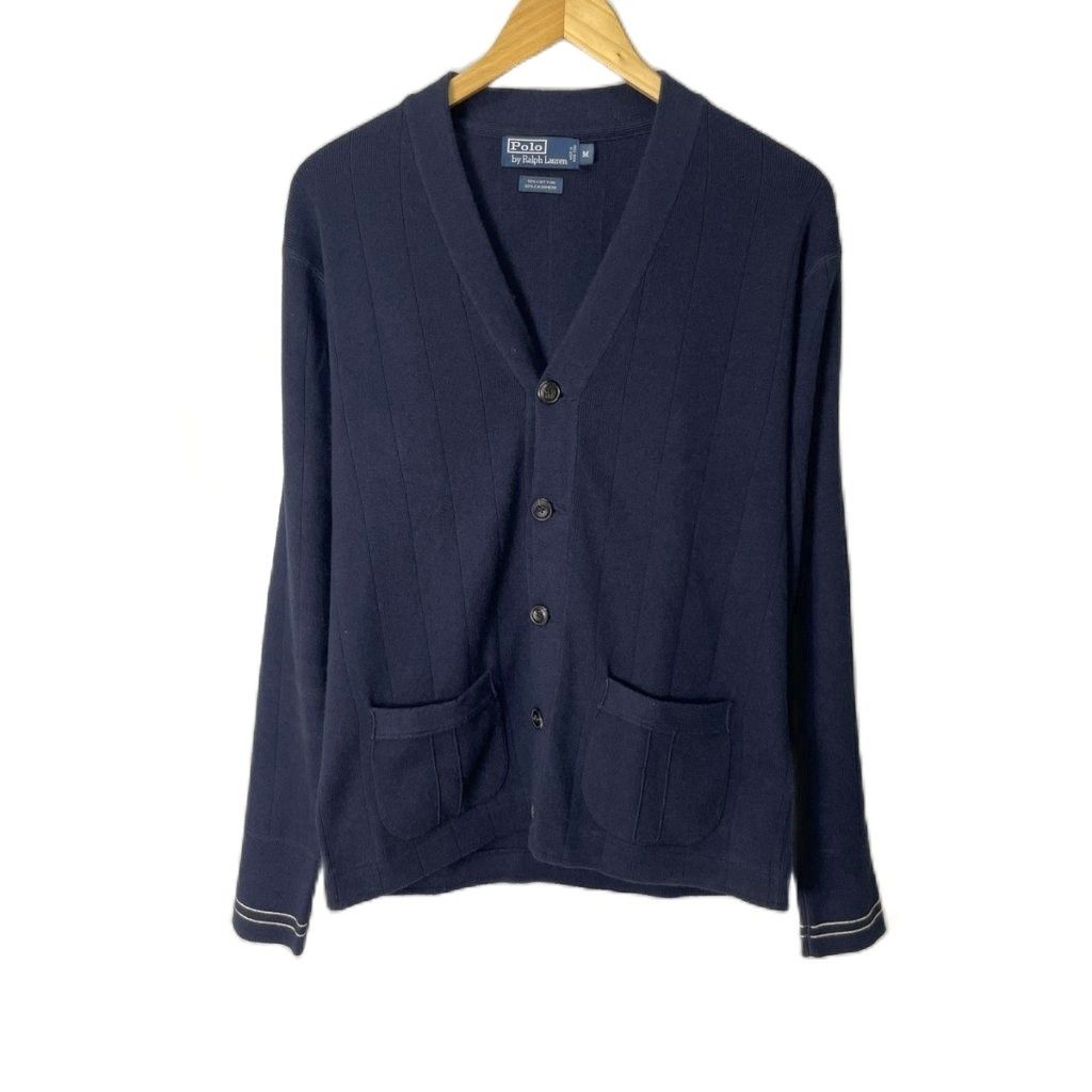 ポロ バイ ラルフローレン Polo by Ralph Lauren カーディガン カシミヤ混 長袖 M ネイビー ■GY06 5,244円
