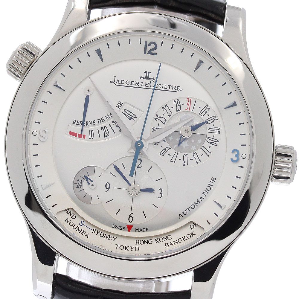 ジャガー・ルクルト JAEGER-LECOULTRE 147.8.57.S/Q1508420 マスタージオグラフィーク パワーリザーブ 自動巻き メンズ 良品 _956415