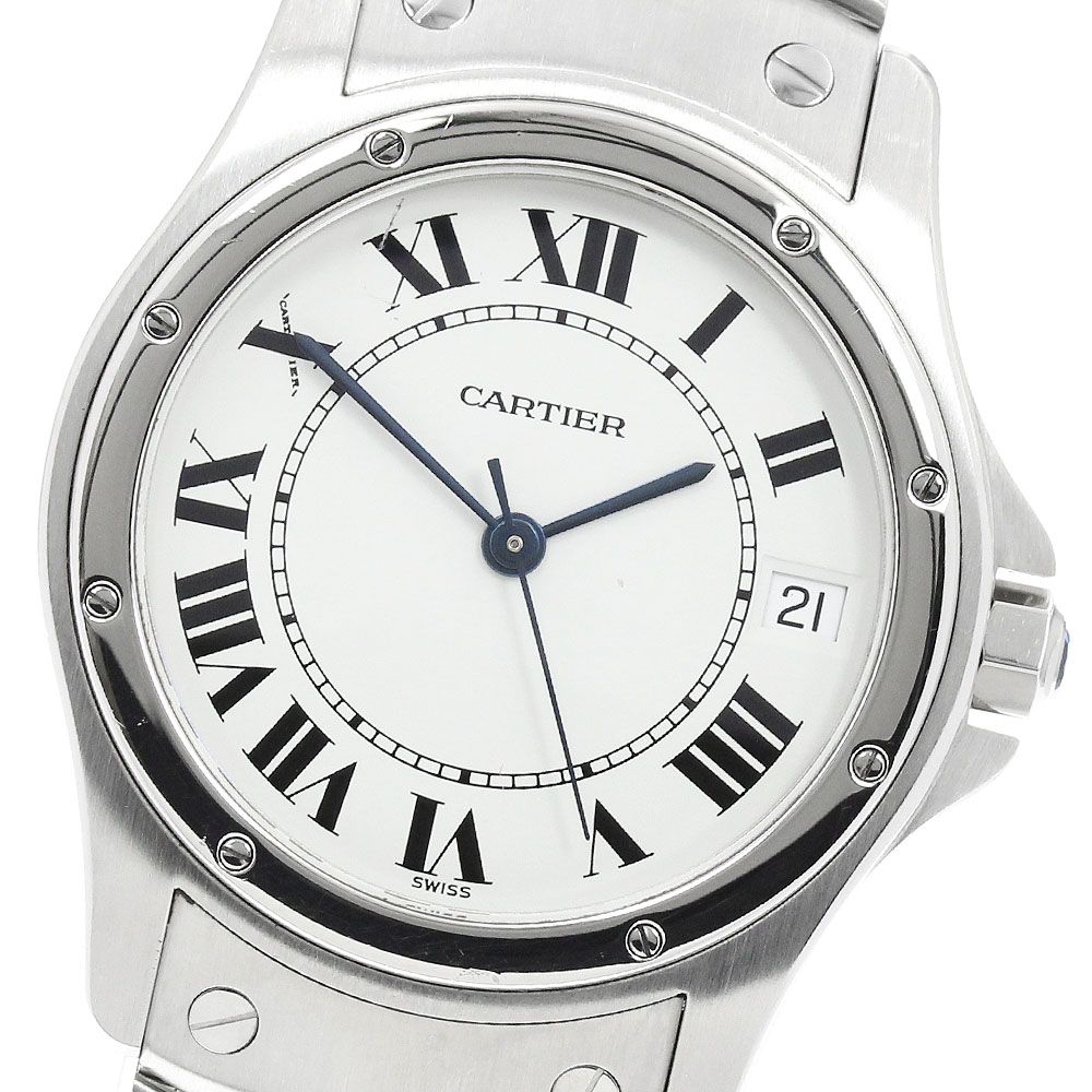 カルティエ CARTIER W20026K1 サントスクーガー LM デイト 自動巻き メンズ _957433