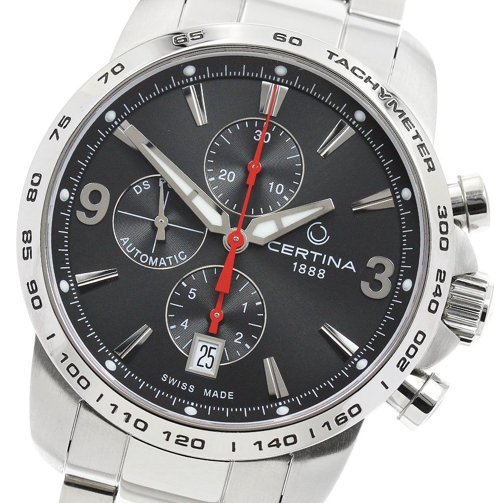 サーチナ CERTINA C001.427.11.057.00 DS PODIUM デイト クロノグラフ 自動巻き メンズ 美品 _935197