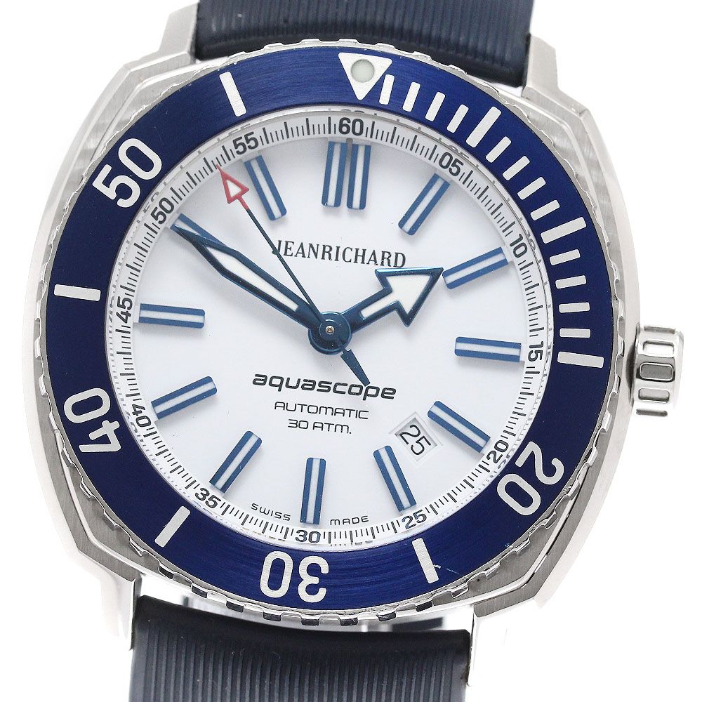ジャンリシャール JEANRICHARD 60400-11D705-FK4A アクアスコープ デイト 自動巻き メンズ _942856