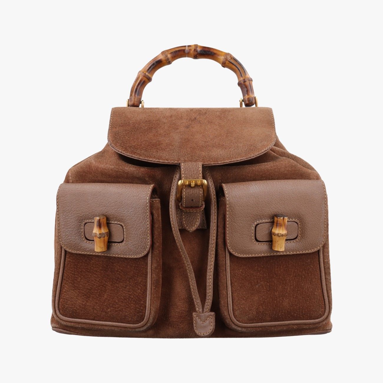 グッチGucciバンブー ブラウン スエード×レザー 003.20 製番不明