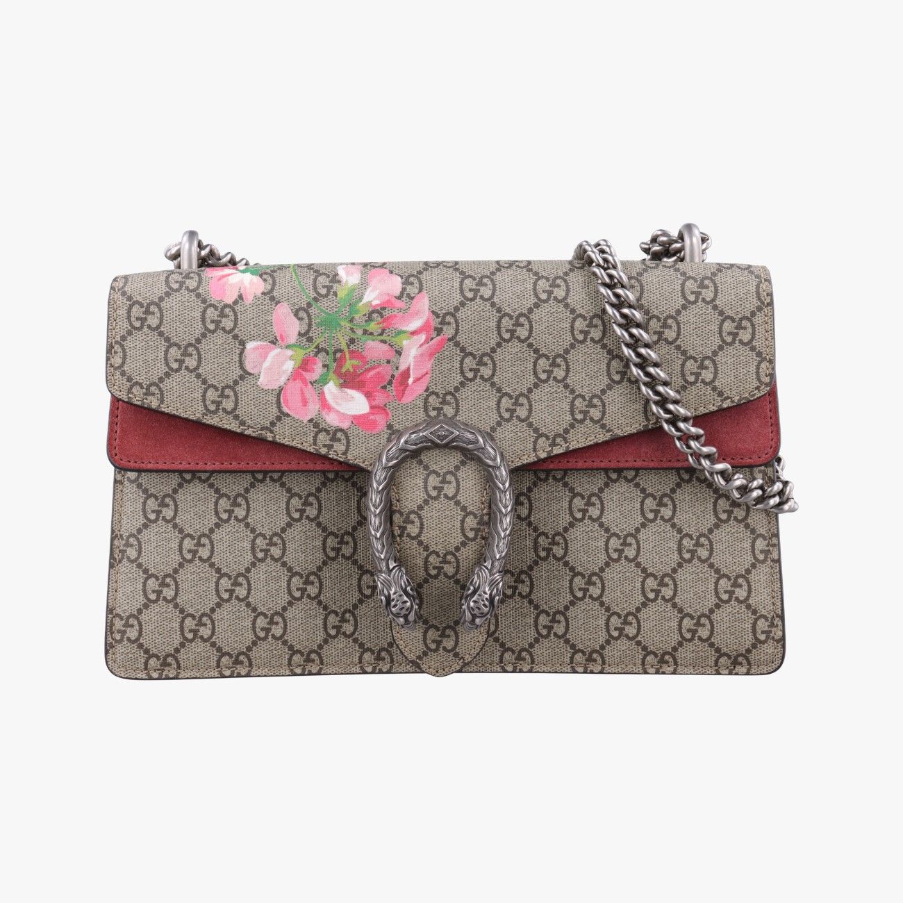グッチGucciディオニュソス ベージュ×レッド PVCコーティングキャンバス × スエード 400249 B023235942