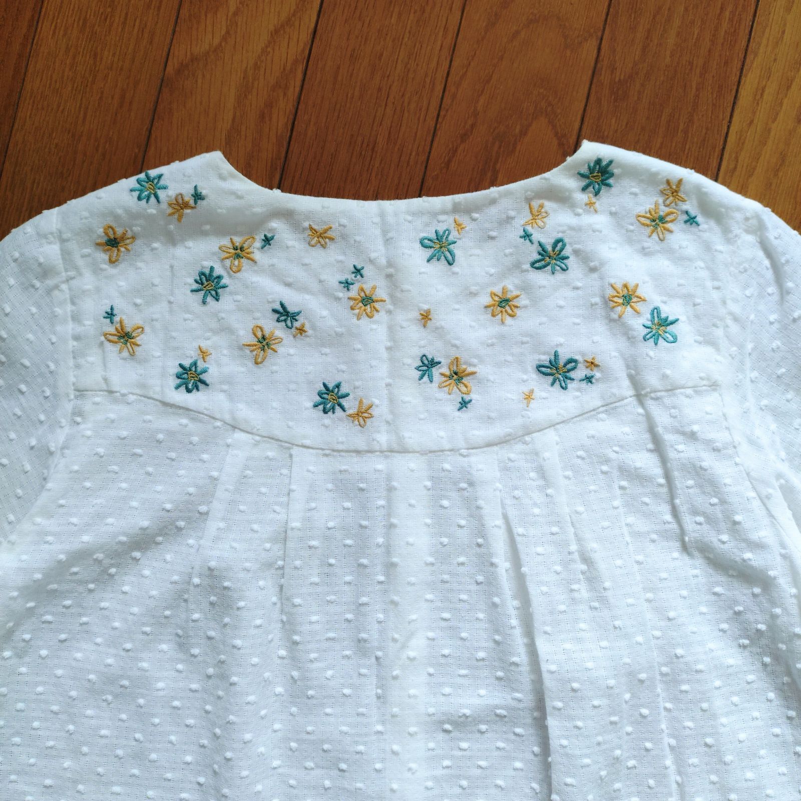 サイズ40 Jocomomola ホコモモラ お花刺繍のコットンブラウス 春夏 