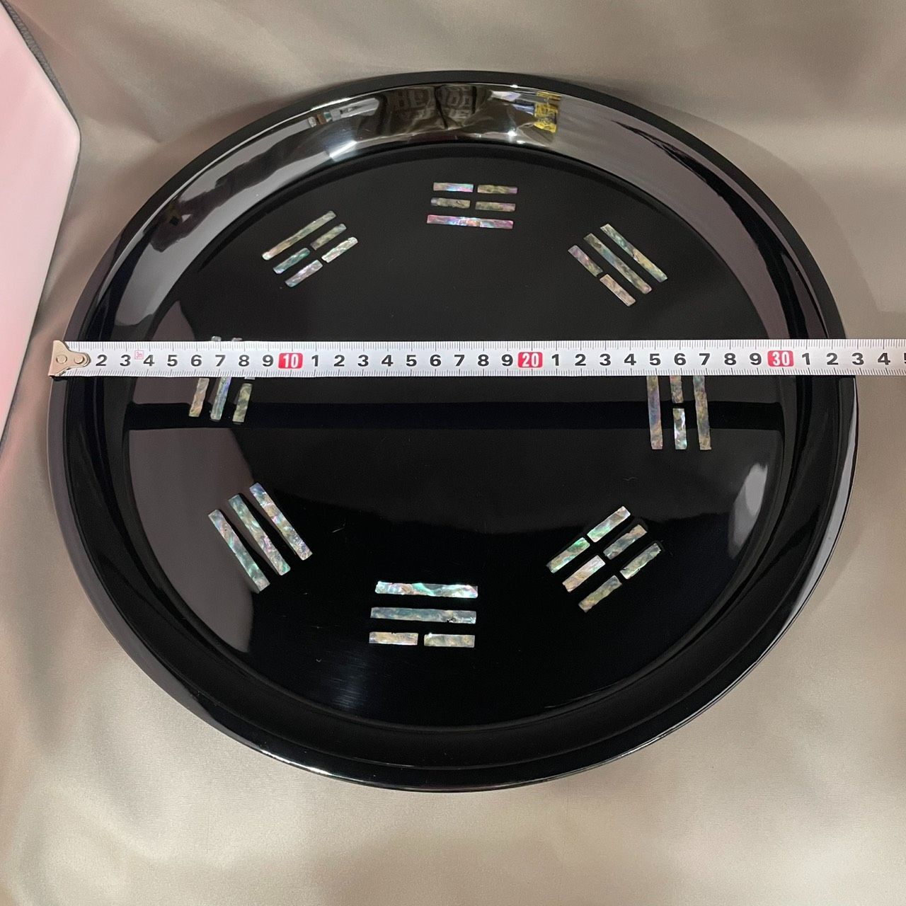 螺鈿入　八卦盆 茶道具 八卦盆 黒漆螺鈿 木製 x 42-44 - メルカリ