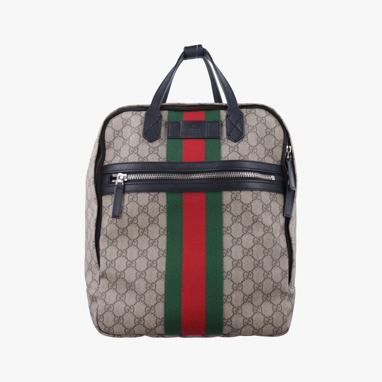 グッチGucciGGスプリーム ブラウンx ブラック PVCコーティングキャンバス x レザー 495558 G023593419