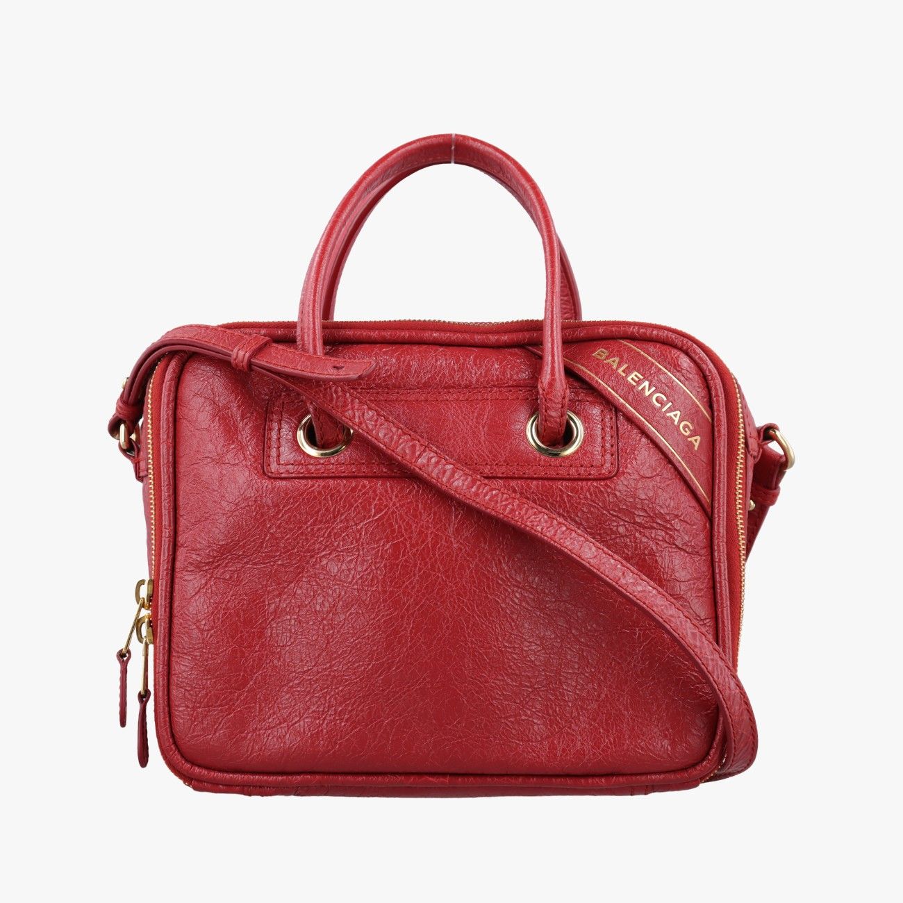 バレンシアガBalenciagaブランケット スクエアS レッド アリーナ レザー 466541 466541.6313.B.002123