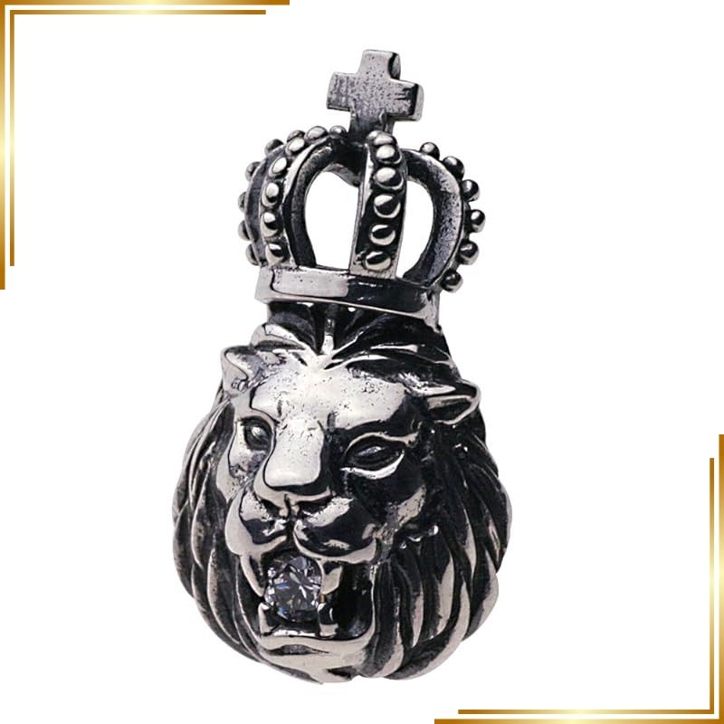 【新品】 [セノーテ]ラスタ ライオン ピアス ホワイトジルコニア【シルバー925 シルバーアクセサリー】e0407