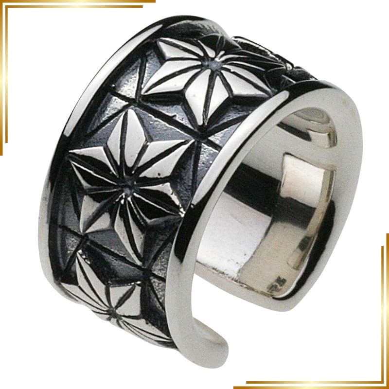 【新品】 [セノーテ]和柄 麻紋イヤーカフ【シルバー925 シルバーアクセサリー】e0104 1