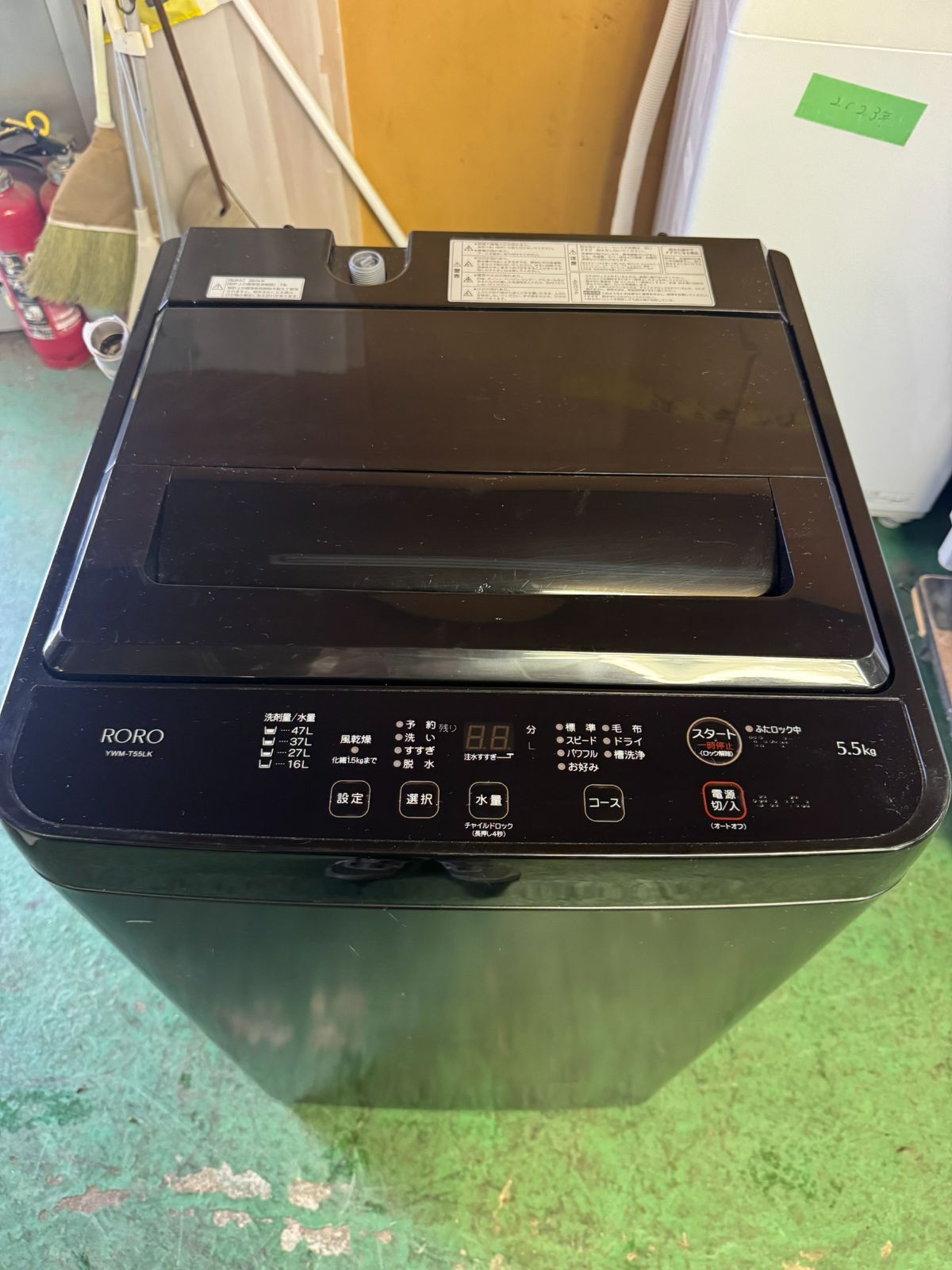 在庫処分【通電確認済】洗濯機 RORO YWM-T55LK 2024年製 5.5kg 美品 