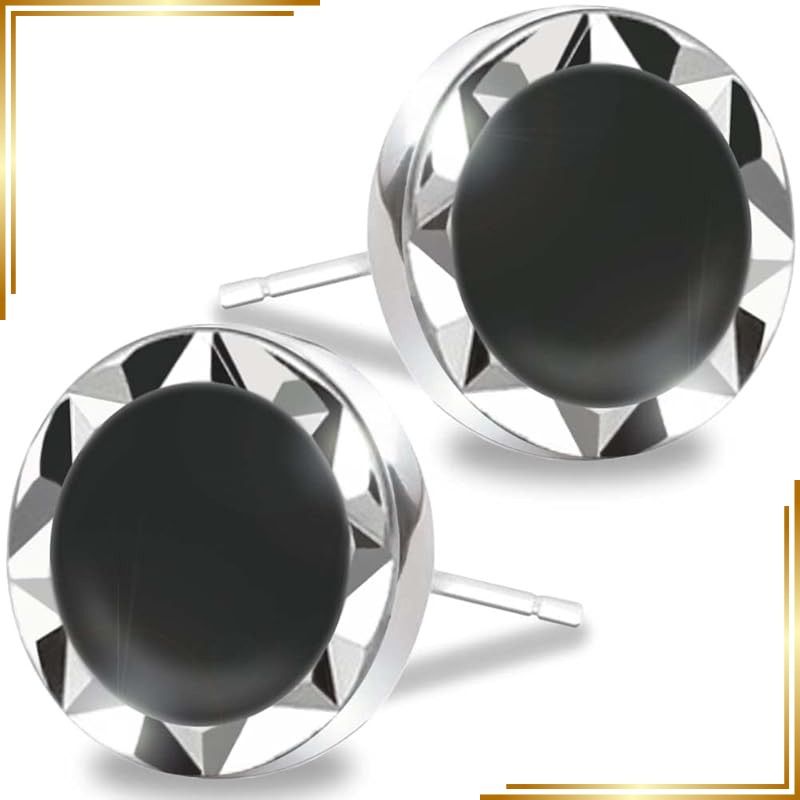 【新品】 [RaHash] ピアス メンズ ブランド シンプル シルバー 925 両耳 セット 金属アレルギー対応 0