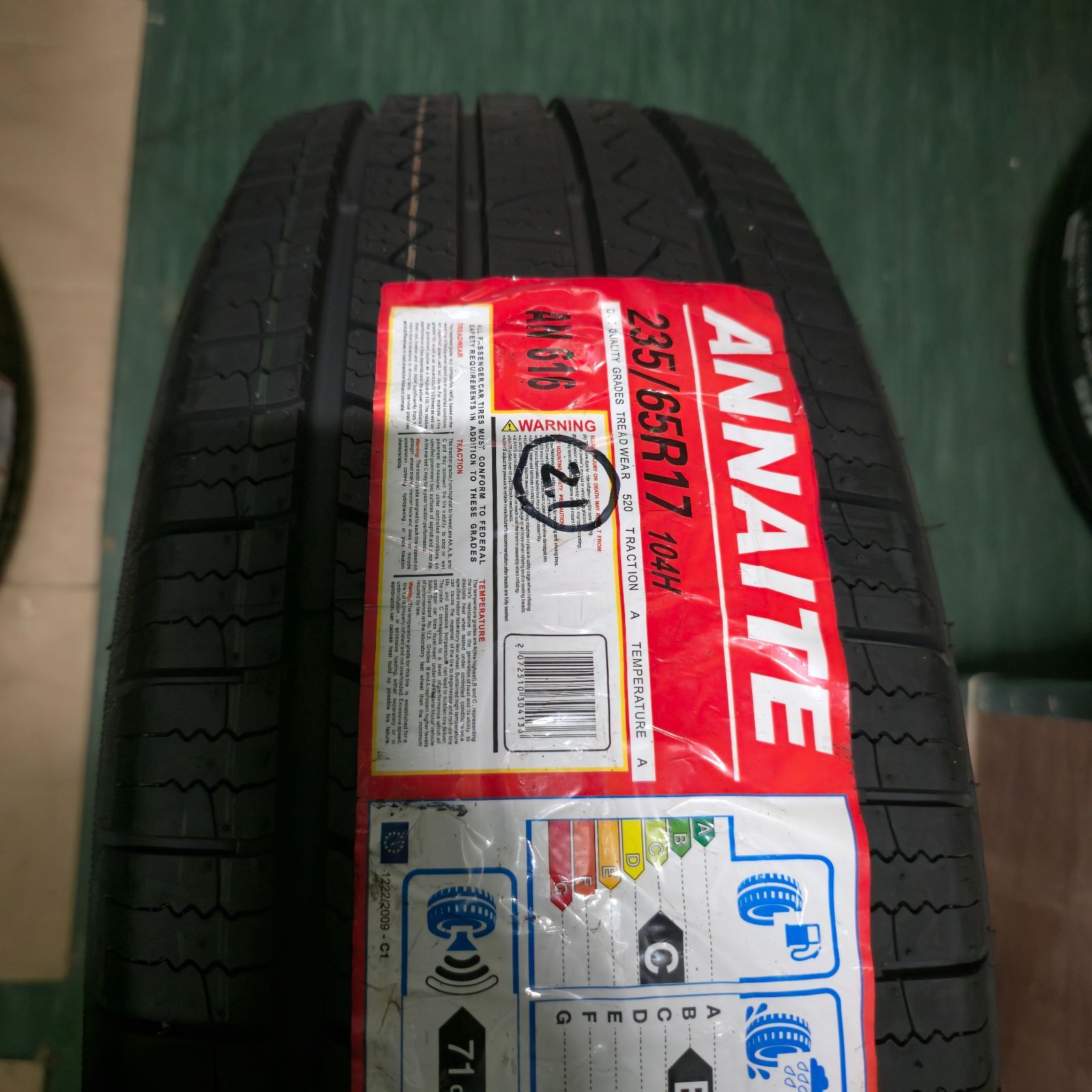 【新品未使用 235/65R17 AN616 1本】