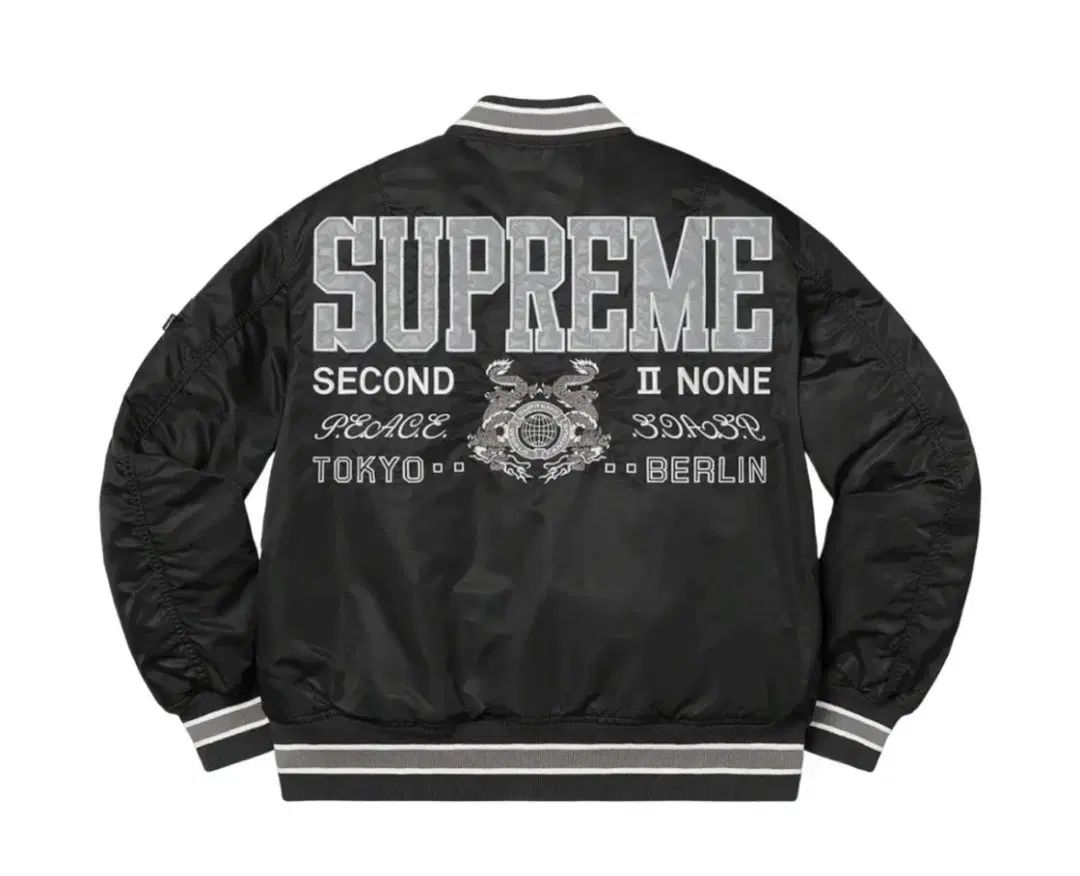 Supreme セカンド トゥ ノン MA-1 ジャケット ブラック Lサイズ