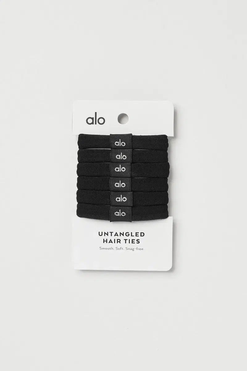 alo ブラック ヘア タイ 6個入り