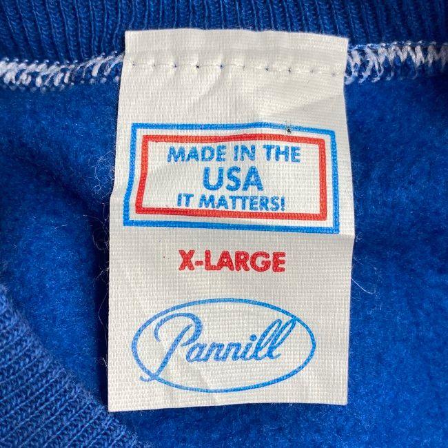 【中古】　PANNILL　スウェット　70s-80s vintage　70年代-80年代　長袖　トレーナー　裏起毛　ラグラン　クルーネック　B17　Flying Fortress　航空機　プリント　USA製　古着　/1591