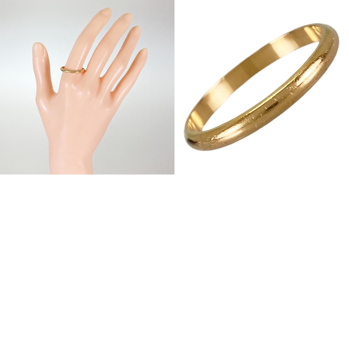 カルティエ Cartier 1895 ウェディング バンド K18YG 19号(59) リング 