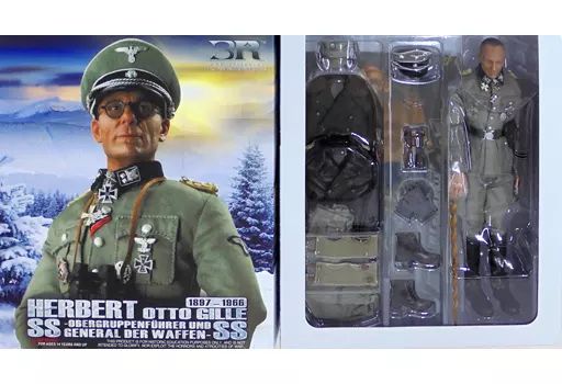 【中古】フィギュア Herbert Otto Gille(1897-1966) SS Obergruppenfuhrer und General der Waffen -SS ドイツ軍親衛隊 戦闘部隊武装親衛隊将軍 ヘルベルト・オットー・ギレ- 1/6 アクシ