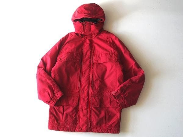 希少 90sビンテージ L.L.BEAN MAINE WARDEN'S PARKA GORE-TEX ゴアテックス シンサレートエコダウン マウンテンパーカー ジャケット S 赤