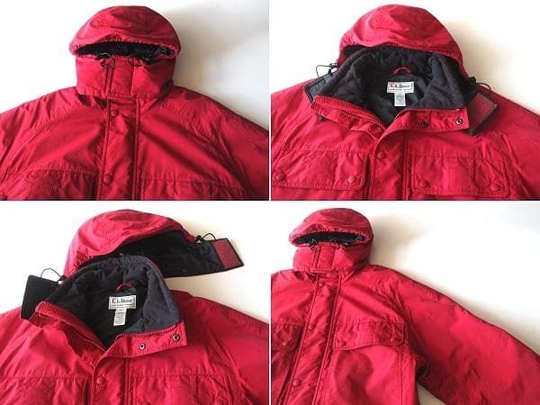 希少 90sビンテージ L.L.BEAN MAINE WARDEN'S PARKA GORE-TEX ゴアテックス シンサレートエコダウン マウンテンパーカー ジャケット S 赤