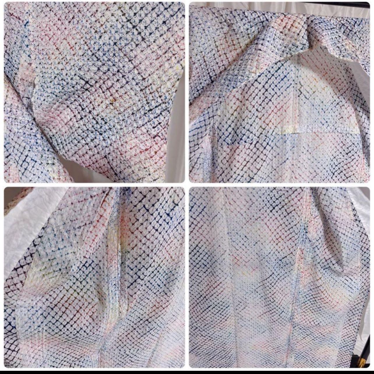 極上 有松鳴海絞り フルセット 正絹 蜘蛛絞り 白系 伝統工芸 上質逸品 